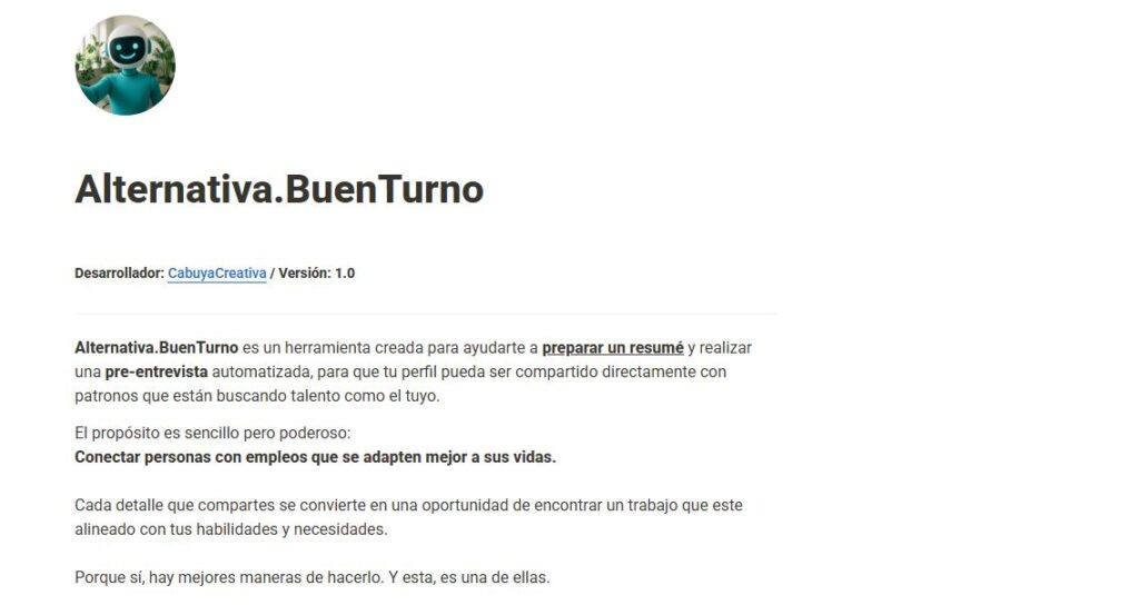 Alternativa de BuenTurno: Tu nuevo resumé en minutos, directo desde tu celular